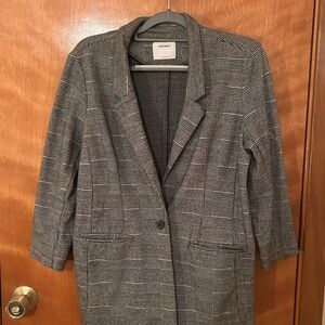 Gray Plaid Women's Coat